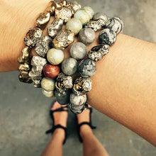 Load image into Gallery viewer, Siena Crazy Lace Agate Stretch Bracelet
