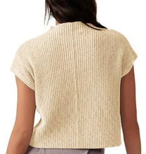 Load image into Gallery viewer, Short Sleeve High Neck Pocket Sweater Top
