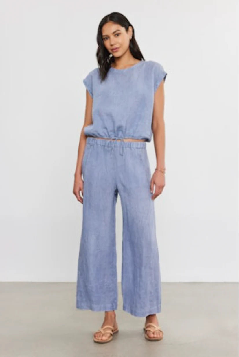 Lola Indigo Linen Pant