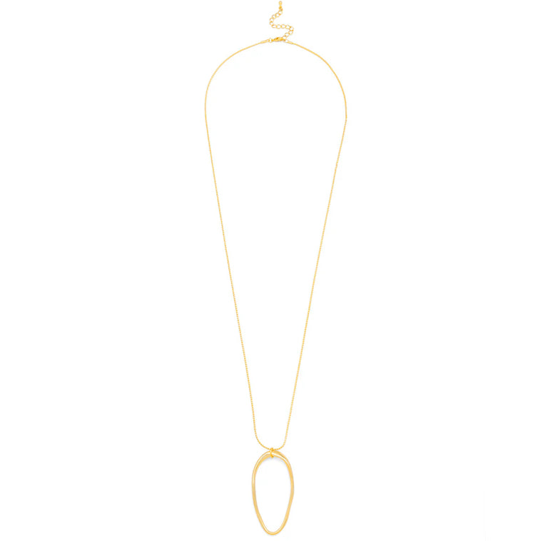 Ellipsis Pendant Long Necklace