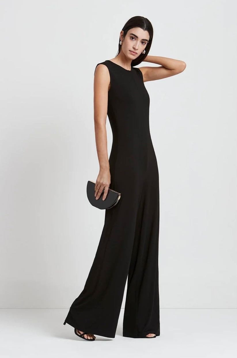 Sleeveless Pleated Shoulder Jumpsuit