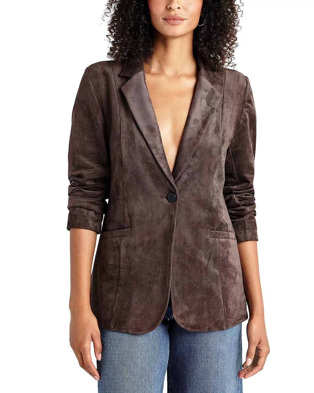 Vegan Suede Blazer