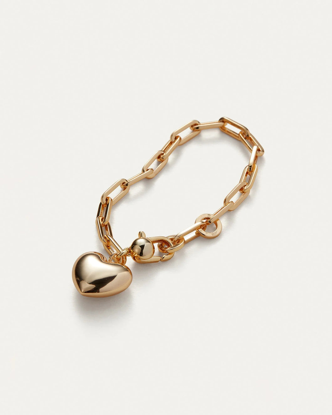 Puffy Heart Bracelet - Gold