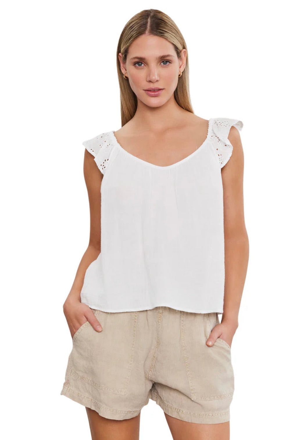 Stella Ruffle Sleeve Tank Top