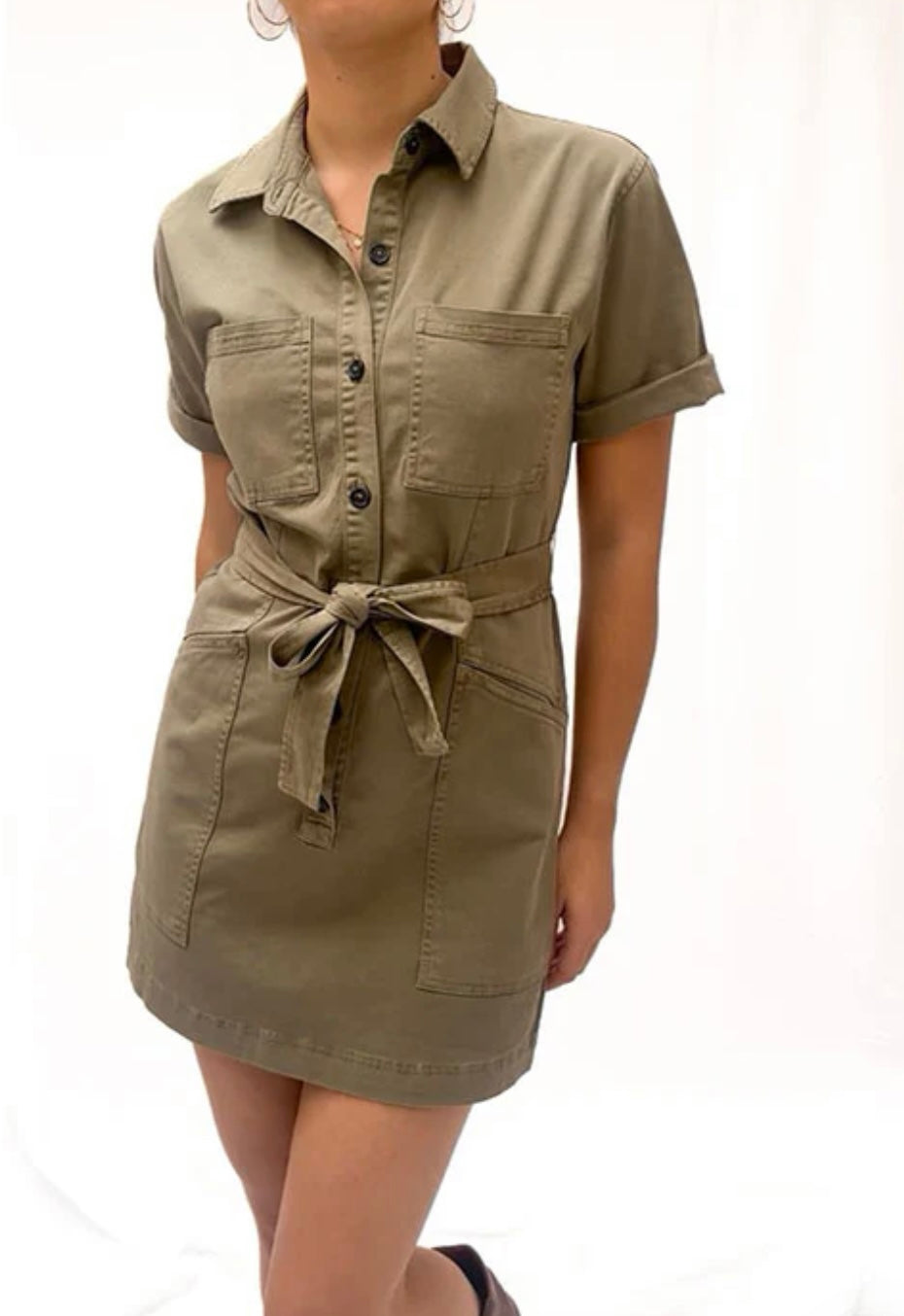 Cristina Dress-Army Green