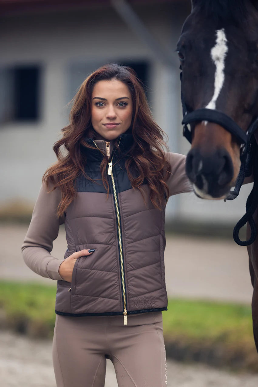 BODYWARMER BLACK TAUPE - AUTUMN CRUSH