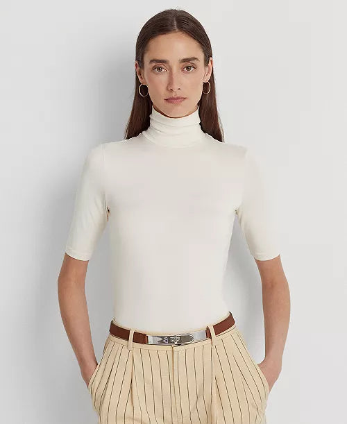 Slim Fit 3/4 Sleeve Turtleneck