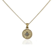 Load image into Gallery viewer, Gold Labradorite Disc Necklace
