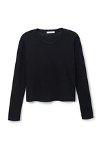 Load image into Gallery viewer, Long Sleeve Cotton Boxy Crew Tee
