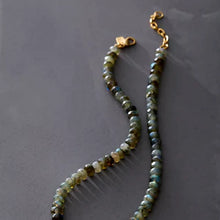 Load image into Gallery viewer, Labrodite Rondelle Gold MaximIanus Necklace
