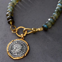 Load image into Gallery viewer, Labrodite Rondelle Gold MaximIanus Necklace
